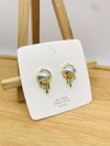 AD Diamond Steel And Rose Gold Party Wear Earrings 42
